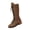 Brown, variant on EKVAHL Women's Knee High Riding Boots, Lace‑Up Faux Suede Mid Height Tall Boots, Chunky Low Heel Outdoor Gathering Party Boots Gray