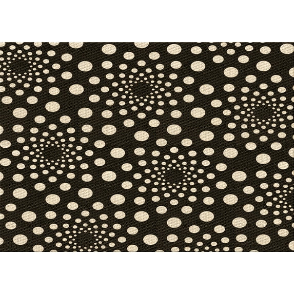 Ahgly Company Indoor Rectangle Patterned Night Black Area Rugs, 2' x 3'