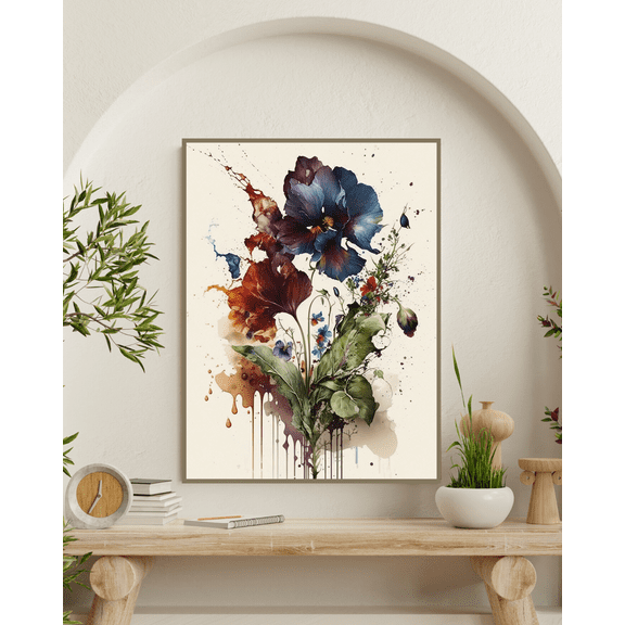 Ethereal Blossoms - Floral Watercolor Canvas Wall Art