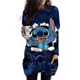 thumbnail image 3 of Camiseta de cuello redondo con estampado de Lilo & Stitch de Disney, camiseta informal de manga larga para primavera y otoño, camiseta de bolsillo de moda, ropa para mujer, 3 of 5