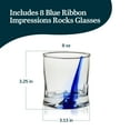 thumbnail image 3 of Libbey Blue Ribbon Rock Glasses Set of 8, Artisan Inspired Four-Dimple Shaped Whiskey Glasses Set, Dishwasher Safe Short Drinking Glasses for Families, 3 of 6