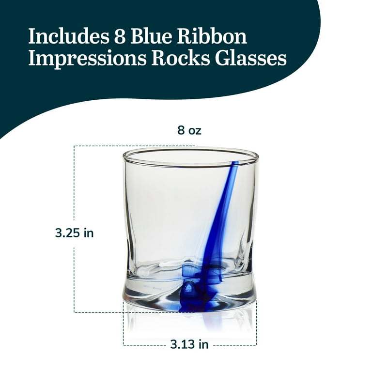 Blue Ribbon Impressions 8-Piece Rocks Glass Set Blue Ribbon Impressions 8-Piece Rocks Glass Set
