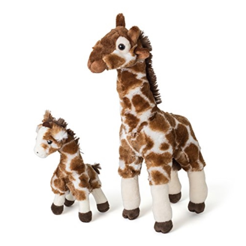 Mom and Baby Giraffe Plush Toys By Hands On Learning Super Soft