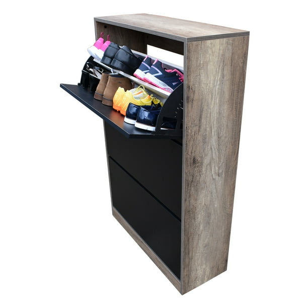 Zapatero Venecia Armable Rustik Wood Negro , Zapatera, Zapatera organizador, Zapateras, Zapatero Hogare Venecia