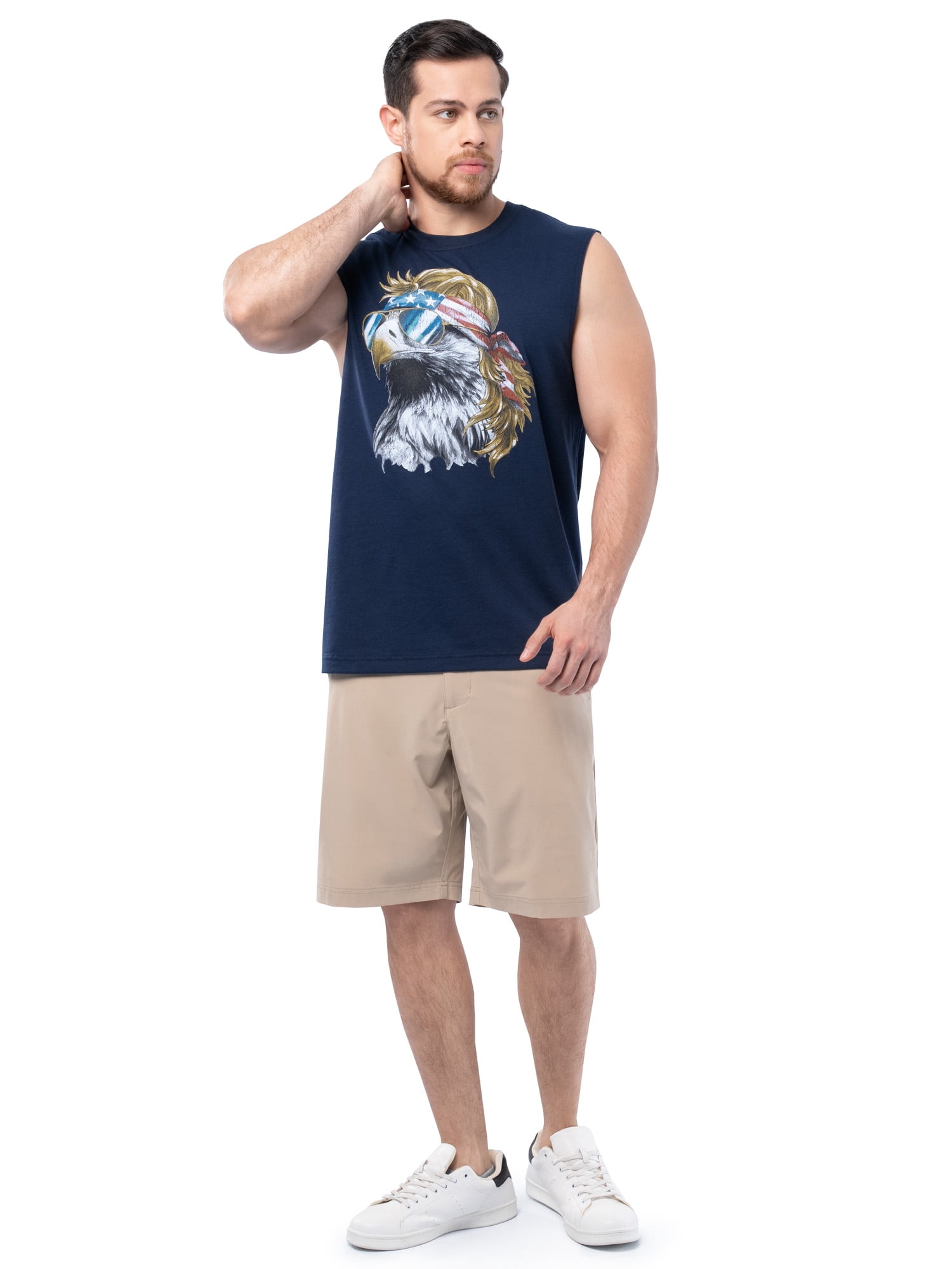 Way to Celebrate Men's 4th of July Americana Graphic Muscle Shirt Tank Top, Sizes XS-5XL