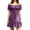 Purple, variant on LEKWK Renaissance Dress Women Off Shoulder Lace Up Corset Waist Mini Dresses Short Bubble Sleeve A-Line Party Gothic Medieval Dress