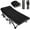 All Black, variant on Portable Camping Cot, Sleeping Cot for Adult, 28" Extra Wide Heavy Duty Folding Cot Max Load 600LBS with Thick Mattress, Portable Camping Bed for Camp Outdoor/Office, Home Nap (Blue)