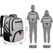 Yorepek Extra Large Travel Backpack for Men Women, Airline Approved Business Laptop Computer School Bag with Luggage Strap, 30L
