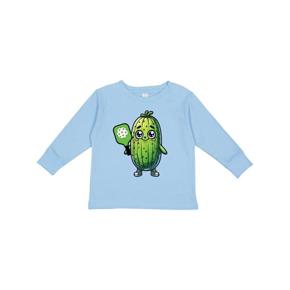 Inktastic Pickleball Funny Pickle Boys or Girls Long Sleeve Toddler T-Shirt