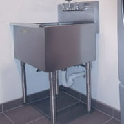 A-Line Free Standing Laundry Room / Utility Room Sink-Size:24.00" L x 27-1/2" W,Style:One Compartment