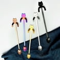 thumbnail image 3 of Joernso Cartoon Cats Long Handle Stainless Steel Coffee Tea Hanging Spoon Kitchen Supplies, 3 of 8