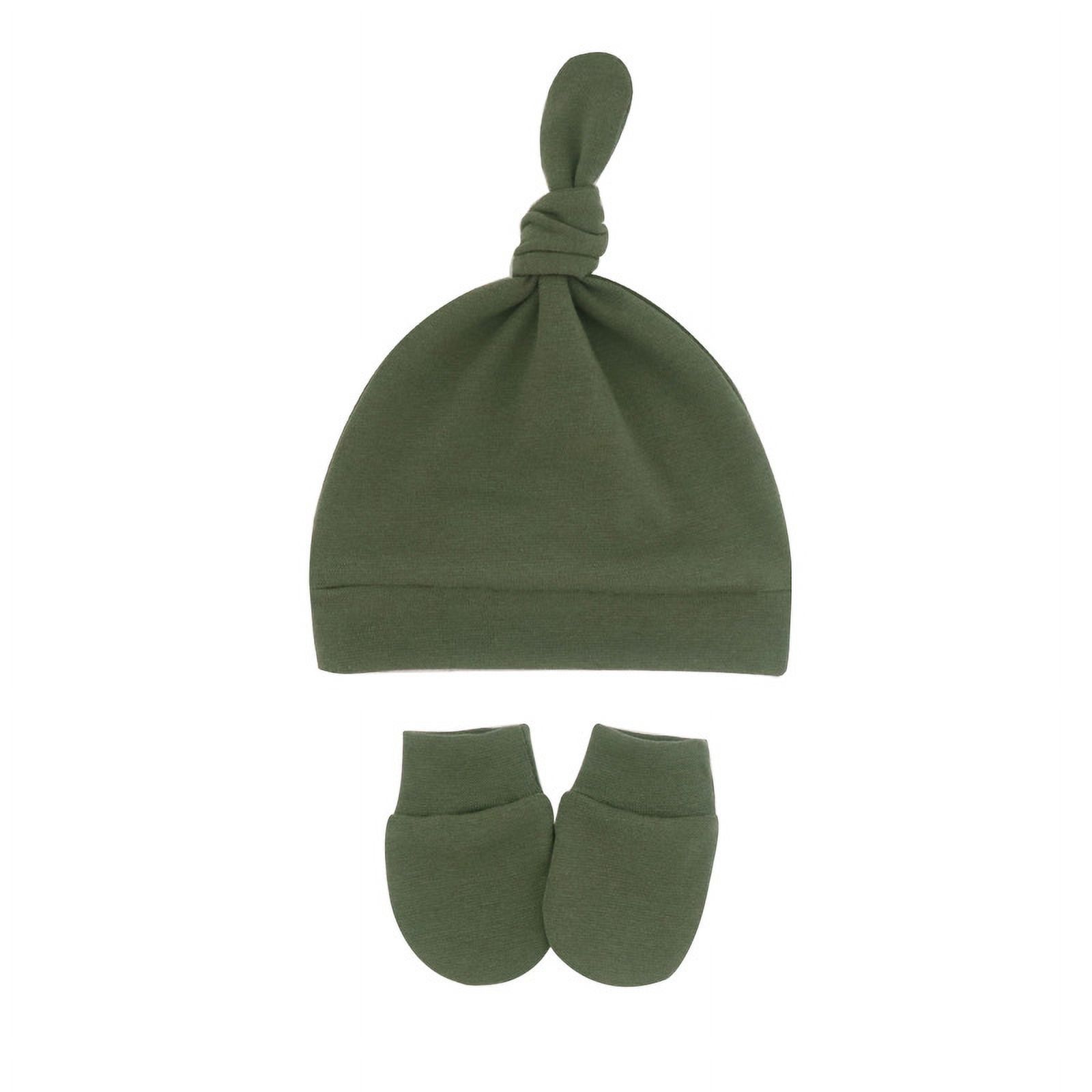 Dalrosia Newborn Baby Hats and Mittens Set Infant Beanie Cap Toddler Gloves Newborn Hospital Hats for Baby Boy Girl 0-6 Months