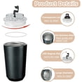 thumbnail image 3 of 12.6 oz Travel Coffee Mug Stainless Steel Vacuum Cup, Leak Proof Reusable Double Walled Coffee Tumbler for Iced and Hot Drinks Black, 3 of 6