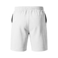 thumbnail image 5 of VV AVEORS Men'S Wide Leg Bermuda Shorts Casual Knee Length Baggy Shorts Oversized Y2K Casual Athletic Short With Pockets White L, 5 of 6