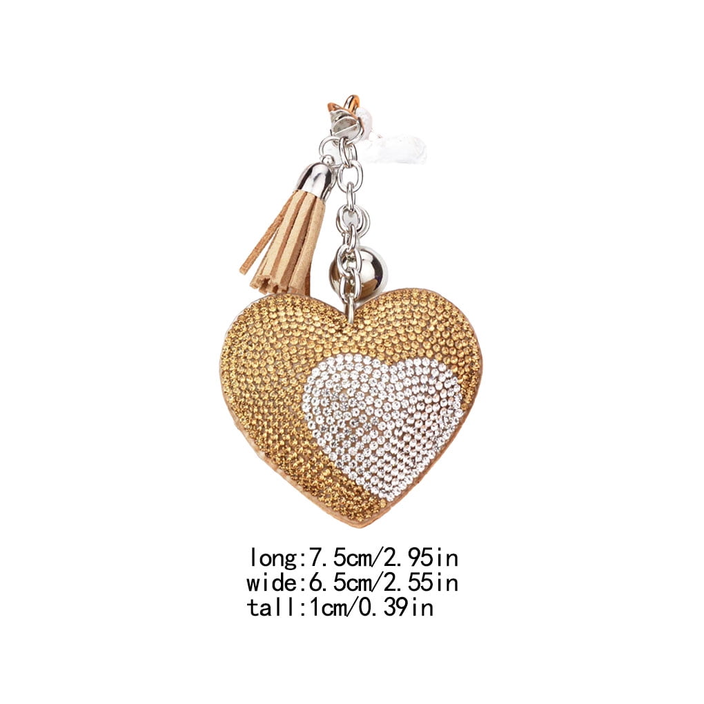 Decorations Key Daily Use Heart Keyring Multifunctional Premium Material Made Girl Accessories DIY Case Crafts Exquisite Women Pendent Khaki Large Size Walmart
