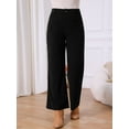 thumbnail image 3 of DARING DIVA Women's High Waisted Corduroy Wide Leg Pants with Pockets S Black, 3 of 7