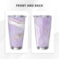 thumbnail image 3 of Salouo Lavender Glitter Foil Stripes Print 20oz Tumbler with Lid,Stainless Steel Vacuum Insulated Tumbler Durable Insulated Coffee Mug Thermal Cup with Splash Proof Sliding Lid-Straw Three-piece Set, 3 of 8