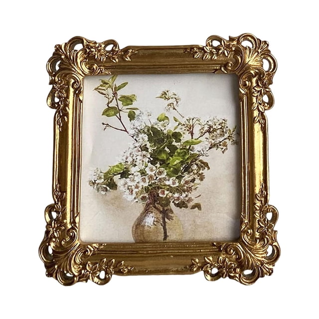 GROWTH TANK Vintage Picture Frame European Style Home Decor for Bedroom Guest Room Table Gold