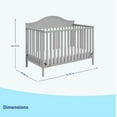 Graco Stella 5in1 Convertible Baby Crib, Pebble Gray