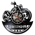 thumbnail image 1 of Leutsin Horloge Murale en Vinyle Forme de Moto Créative Rétro Nostalgique, 1 of 7