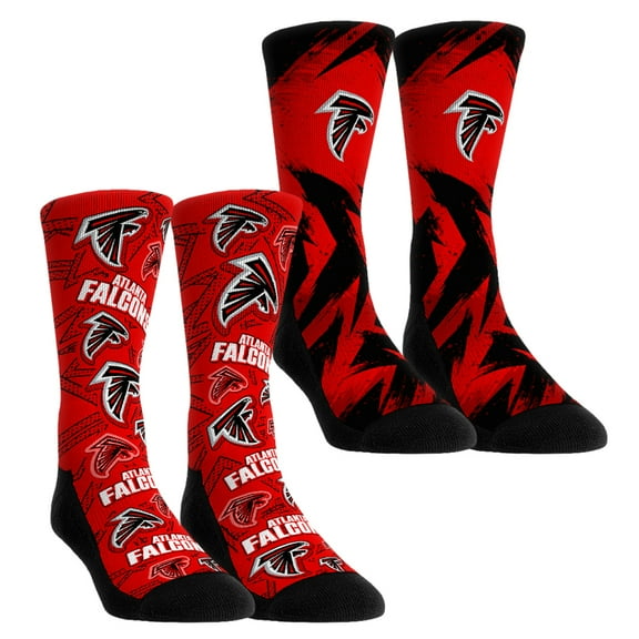 Unisex Rock Em Socks Atlanta Falcons Gameday Two-Pack Crew Socks Set