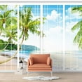 thumbnail image 2 of Idea4wall 4pcs Vies from French Window Peel and Stick Wallpaper Removable Wall Murals Large Wall Stickers for Home Decoration, 66"x24", 2 of 5