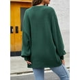 thumbnail image 3 of CIYCuIT Women Casual Sweater Crew Neck Long Sleeve Solid Color Knit Pullover Tops Ladies Fall Winter Warm Loose Clothes Streetwear, 3 of 5