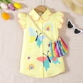 thumbnail image 2 of Little Kids Girl Summer Outfit Sleeveless Tied Flower Print Cami Tank Tops Elastic Pants Toddler 2Pcs Clothes Set Girls Summer Set 1-3 Years,12-18 Months, 2 of 8