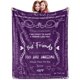 thumbnail image 1 of LHSHID Best Friend Blanket for Women Best Friend Blanket Gift for Girls Unique Friendship Blanket for Her Happy Birthday Throw Blankets Gift for Besties Friend Soul Sister BFF Gray 50x60in, 1 of 6