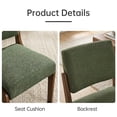 thumbnail image 3 of Dining Chair Set of 4, Upholstered Wooden Dining Chairs with Solid Wood Legs, Farmhouse Dining Room Chair, Kitchen Chair for Dining Room,Green, 3 of 9