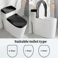 thumbnail image 6 of Toilet Lid Cover and Toilet Tank Lid Cover,Happon 2 Pack Stretch Toilet Lid Seat Cover Set, Washable Spandex Fabric Toilet Protector Cover, Fits Most Toilet Tanks & Lids(Gray), 6 of 7