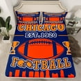 thumbnail image 2 of Erosebridal Teen Ball Gaming Football Bed Sheets Set Queen Size,Sport Game Bedding Sets Queen Size,Gamer Decoration(Chicago),Lightweight,4 Pieces, 2 of 7