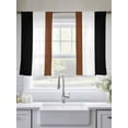 thumbnail image 5 of Brown Black White Boho Sheer Curtains 54 Inch Length 2 Panels Set for Living Room/Bedroom, Contemporary Modern Art Semi Curtain Sheers Drapes Rod Pocket Curtains Window Treatment Set 52''x54''x2, 5 of 7