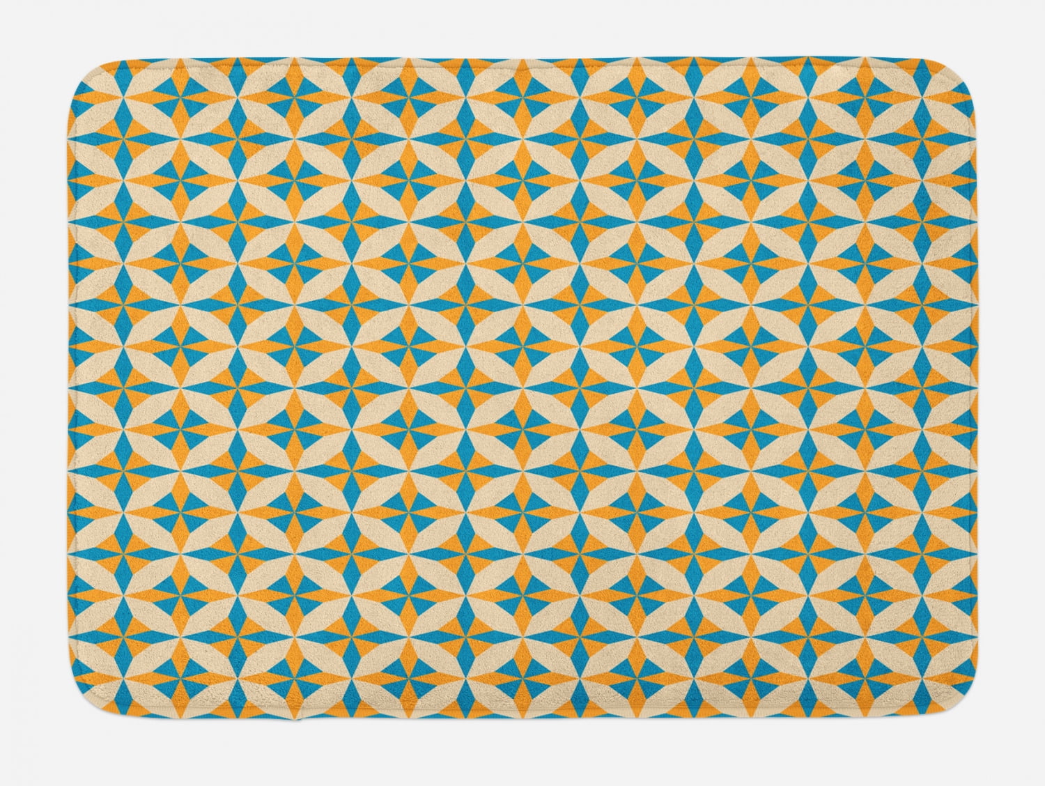 Geometric Bath Mat, Abstract Geometric Origami Pattern Vintage ...
