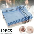 thumbnail image 6 of 2/12/24Pcs Men's 100% Cotton Vintage Pocket Square Solid Color Towel Handkerchiefs Snot-rag Hanky Hankies, 6 of 6
