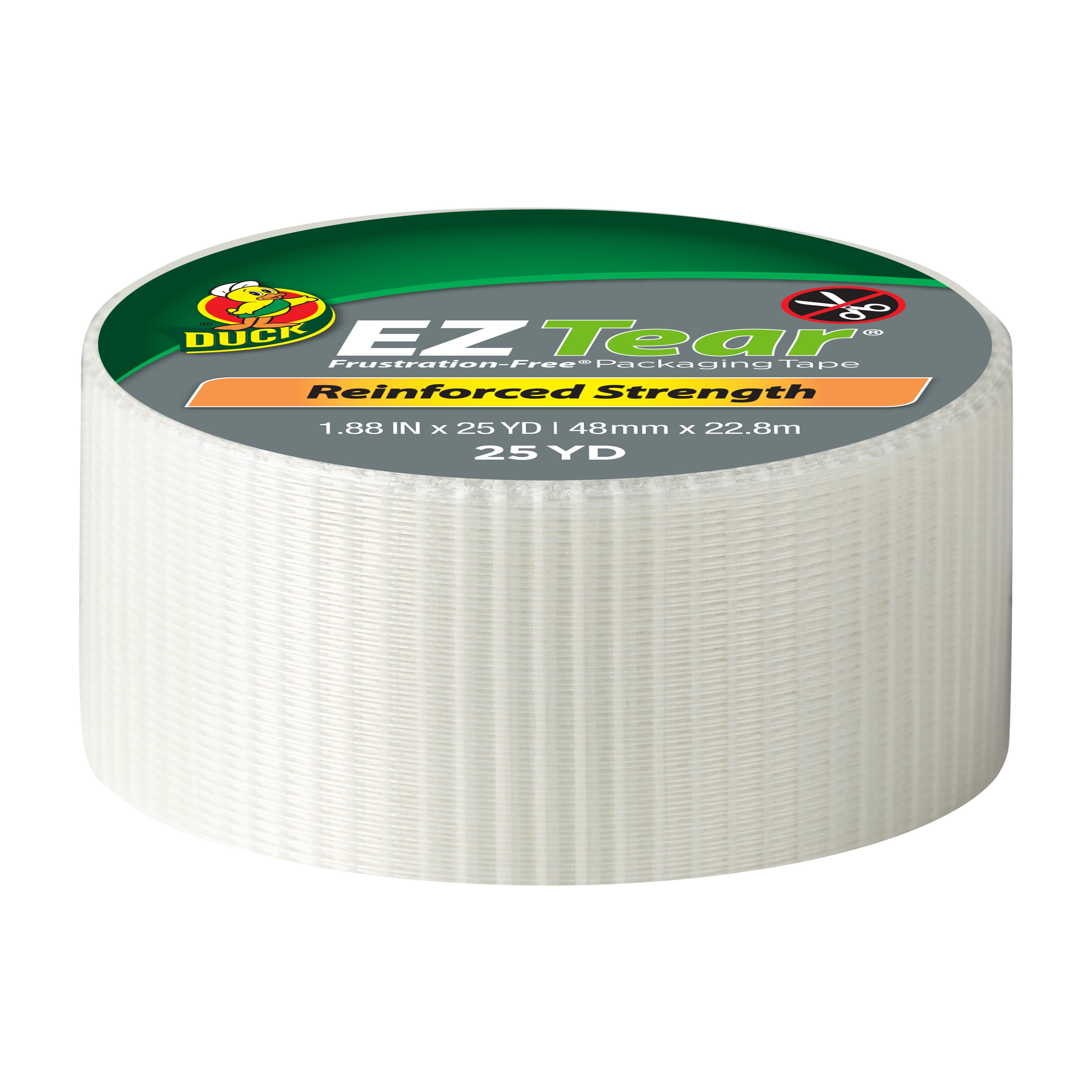 (2 pack) Duck EZ Start 1.88 in x 25 yd Non-transparent Packing Tape