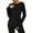 Black, variant on FAIWAD Thermal Underwear for Women Fleece Lined Crew Neck Long Sleeve Tops Lightweight Layering Undershirts