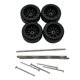 thumbnail image 2 of 4 ruedas y neumáticos RC con llanta, pieza de actualización RC, neumáticos para coche RC a escala 1/64 Estilo negro A., 2 of 9