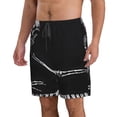 thumbnail image 2 of Salouo Skeleton Playing Xylophone Pattern Swim Trunks for Men,Men's Hawaiian Bathing Suit Swimsuits Quick Dry Swimming Board Shorts Beach Shorts with Pockets-XX-Large, 2 of 6