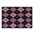 thumbnail image 1 of Checkered Cutting Board, Crosswise Striped Mosaic Pattern Squares Retro Style Feminine Design, Decorative Tempered Glass Cutting and Serving Board, Small Size, Pink Pale Pink Black, by Ambesonne, 1 of 1