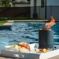 thumbnail image 7 of Solo Stove Mesa Tabletop Fire Pit with Stand | Low Smoke Outdoor Mini Fire for Urban & Suburbs | Fueled by Pellets or Wood, Safe Burning, Stainless Steel, With Travel Bag, 6.9 x 5.1 in, 1.4lbs, Blue, 7 of 7