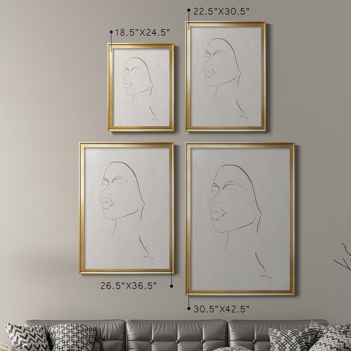 Portrait Sketch II Premium Framed Print - Ready to Hang