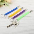 thumbnail image 6 of Uxcell 6.7" Spiral Retractable Spring Coil Keychain, 4 Pack, Purple Green Yellow Blue, 6 of 6