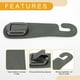 thumbnail image 5 of Gancho para reposacabezas de asiento de automóvil universal, 1 Pcs, gris oscuro, 7.01"x2.09", 5 of 7