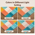 thumbnail image 7 of Design&I 8'x10' Washable Area Rug Snag-Free Geometric Patchwork Interlocking Block Patterned Multi Multicolor for Dining Room, Large Office, Lounge, 7 of 7