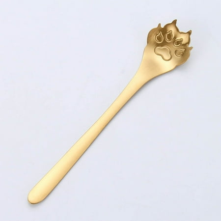 

WMYBD Kitchen Gadgets Spoons Creative Cute Cartoon 304 Stainless Steel Coffee Spoon Stirring Tea Spoon Mug Spoon Cat Claw Dog Claw Cup Hollowed Out