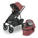 thumbnail image 1 of UPPAbaby Vista V2 Stroller/Convertible Single-to-Double System/Bassinet, Toddler Seat, Bug Shield, Rain Shield, and Storage Bag Included/Lucy (Rosewood Mélange/Carbon Frame/Saddle Leather), 1 of 5