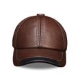 thumbnail image 2 of Men's Genuine Leather Baseball Cap Hat Brand New Real Cow Skin Leather Women's Caps Hats ,Soft Feel, 2 of 6