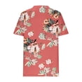 thumbnail image 4 of Fiudx Ofertas y Liquidaciones Top de Primavera/Verano de Manga Corta Informal de Moda con Cuello Redondo para Mujer, 4 of 4
