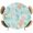 Teal Green, variant on Elastic Fitted Round Tablecloth, Teal Red Seahorse Coastal Waterproof Stretch Table Cover for 45"-54" Tables, Nautical Beach Coral Starfish Washable Outdoor Tablecloths for Patio, Picnic, Camping